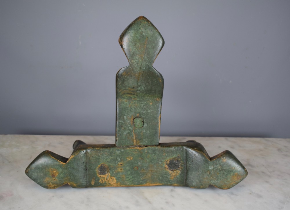 Antique Naive Folk Art Midwife's Birthing Stool in original paint View V