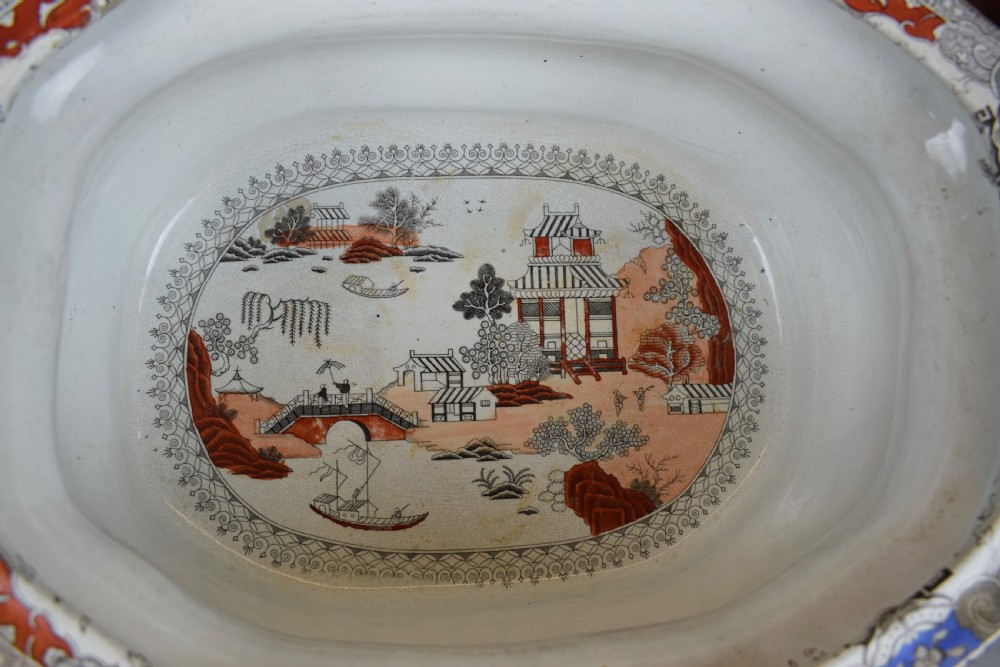 Mason's Ironstone Footbath in Pekin Japan pattern circa 1830 View VI