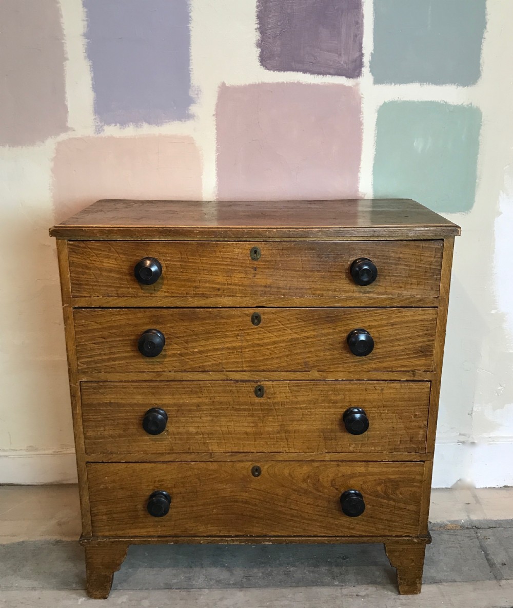 Georgian scumble glazed chest of drawers in original paint