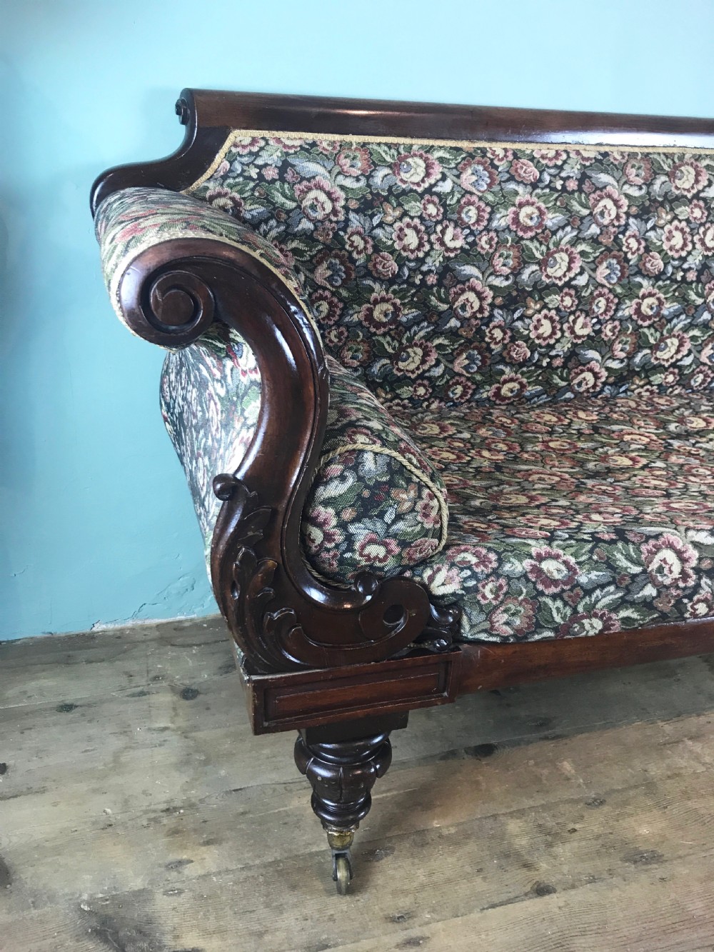A William IV Mahogany Scroll End sofa  View II