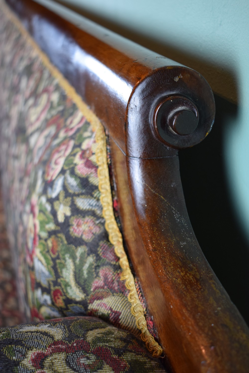 A William IV Mahogany Scroll End sofa  View IV