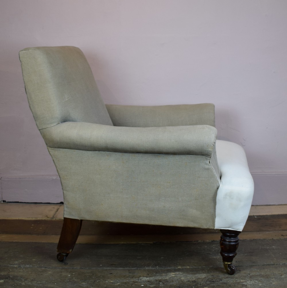 Antique Victorian Library Armchair View III