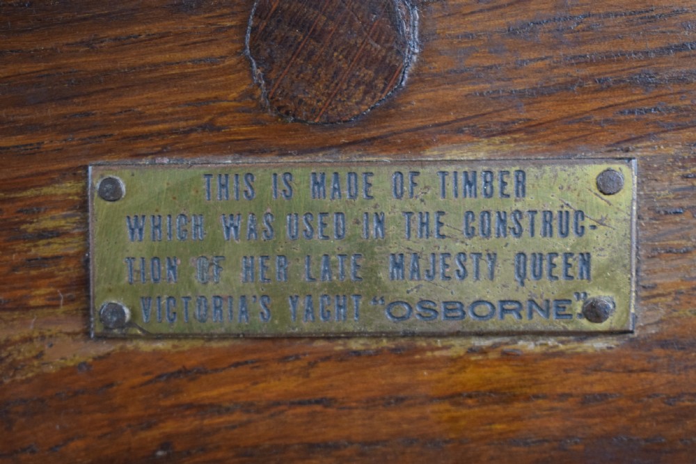 Royal Memorabilia, table made from the timbers of Queen Victoria's Yacht HMY Osborne View IX