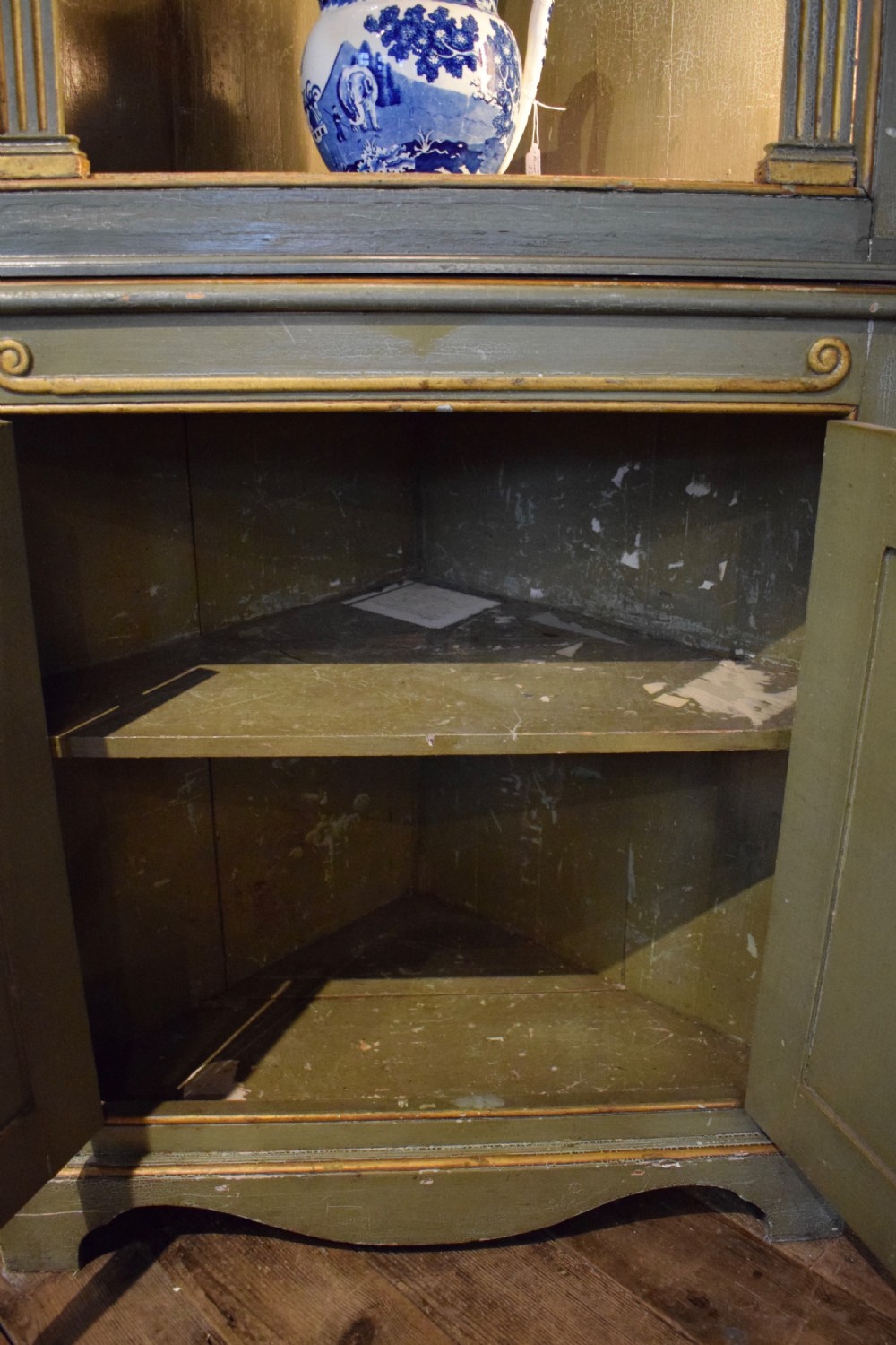 Antique 19th century Painted Corner Cupboard View V