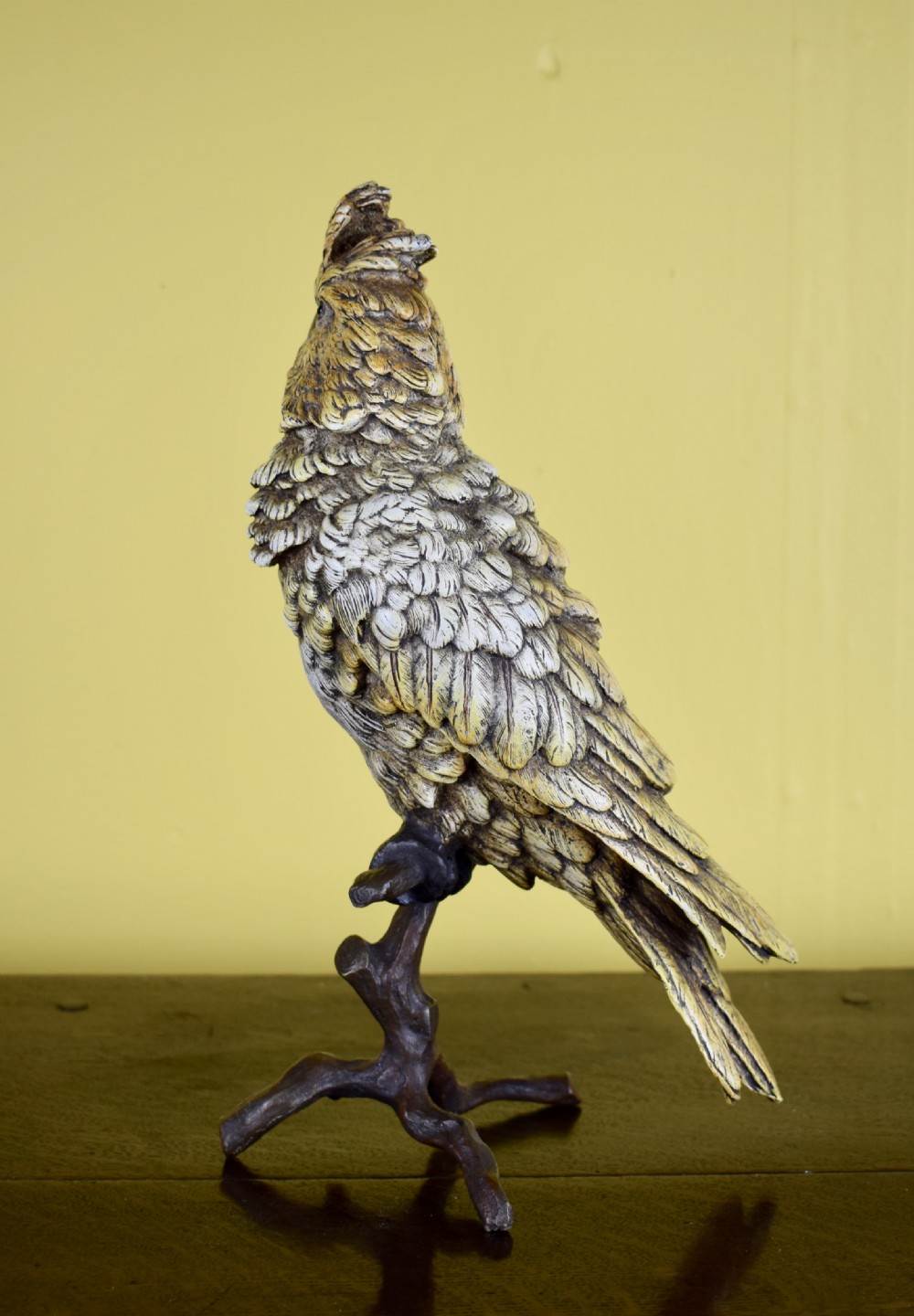 Large Austrian Cold Painted Bronze Cockatoo Parrot by Franz Bergman View III
