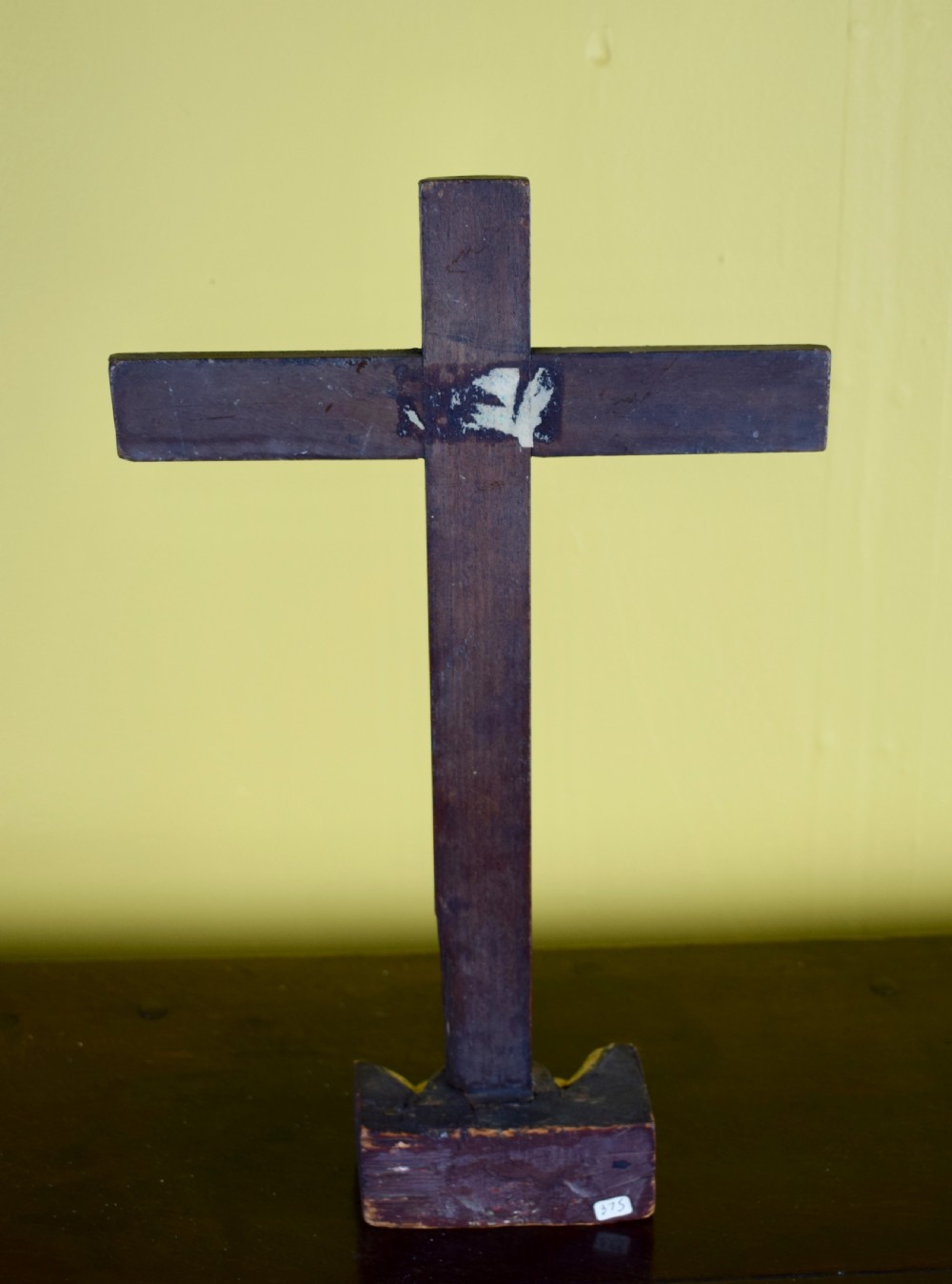Antique 18th Century Hand Painted Crucifix View III