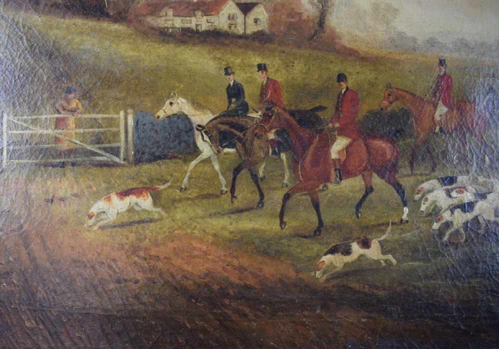 Philip Henry Rideout oil on canvas of a hunting scene View IV