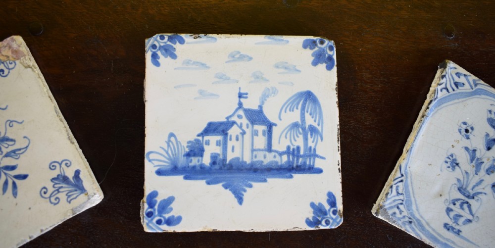 Five Delft Blue & White Tiles View III