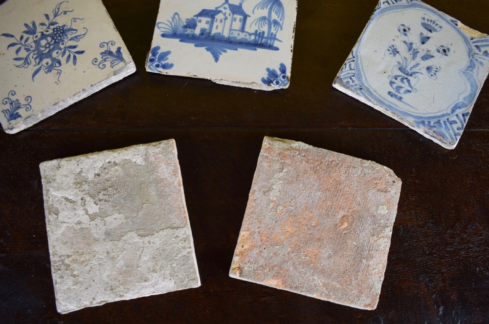 Five Delft Blue & White Tiles View V