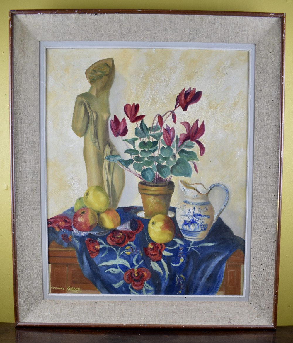 Suzanne Sieger, Mid Century French still life, oil on canvas
