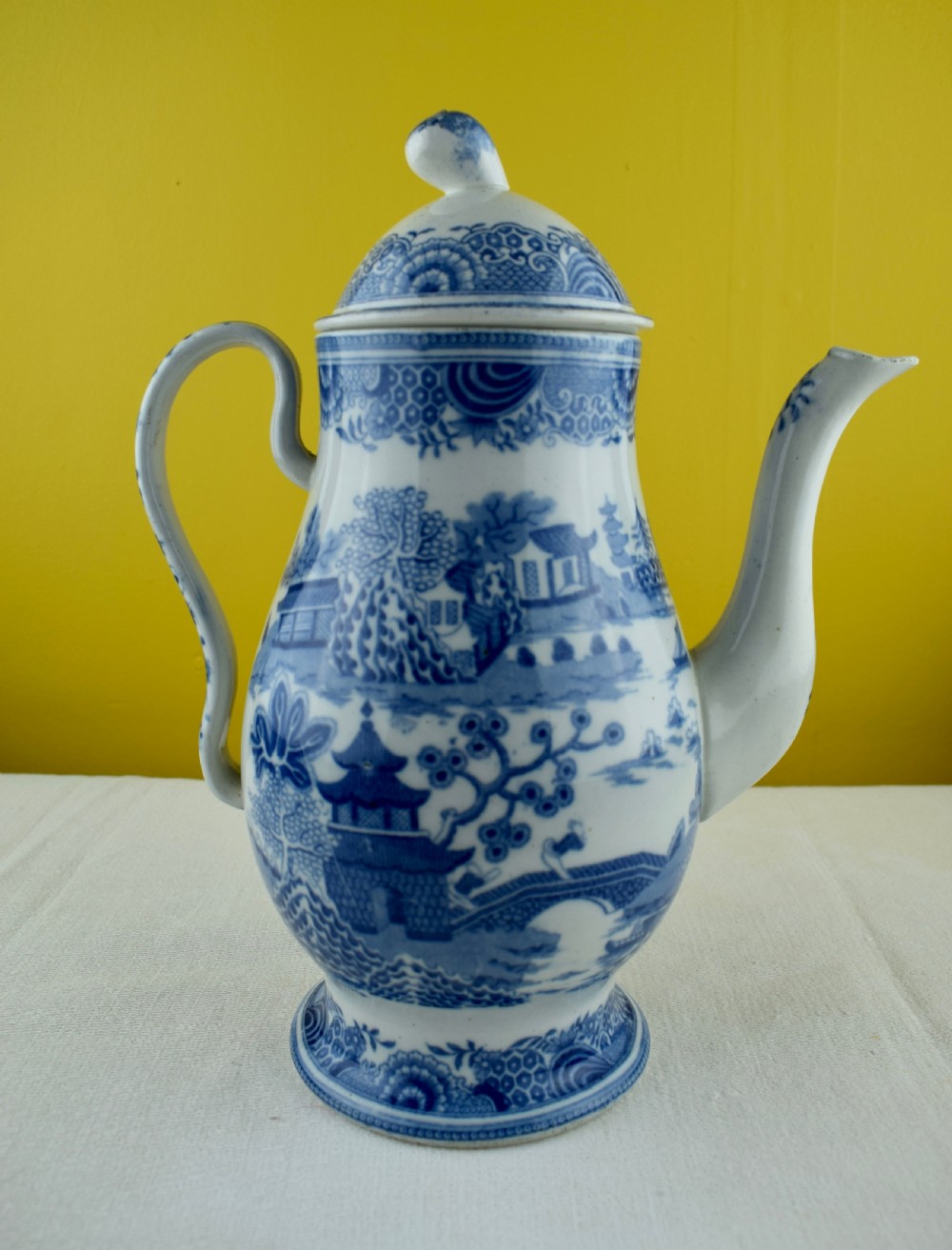 Blue & White Pearlware Coffee Pot, Yorkshire, circa 1790 View III