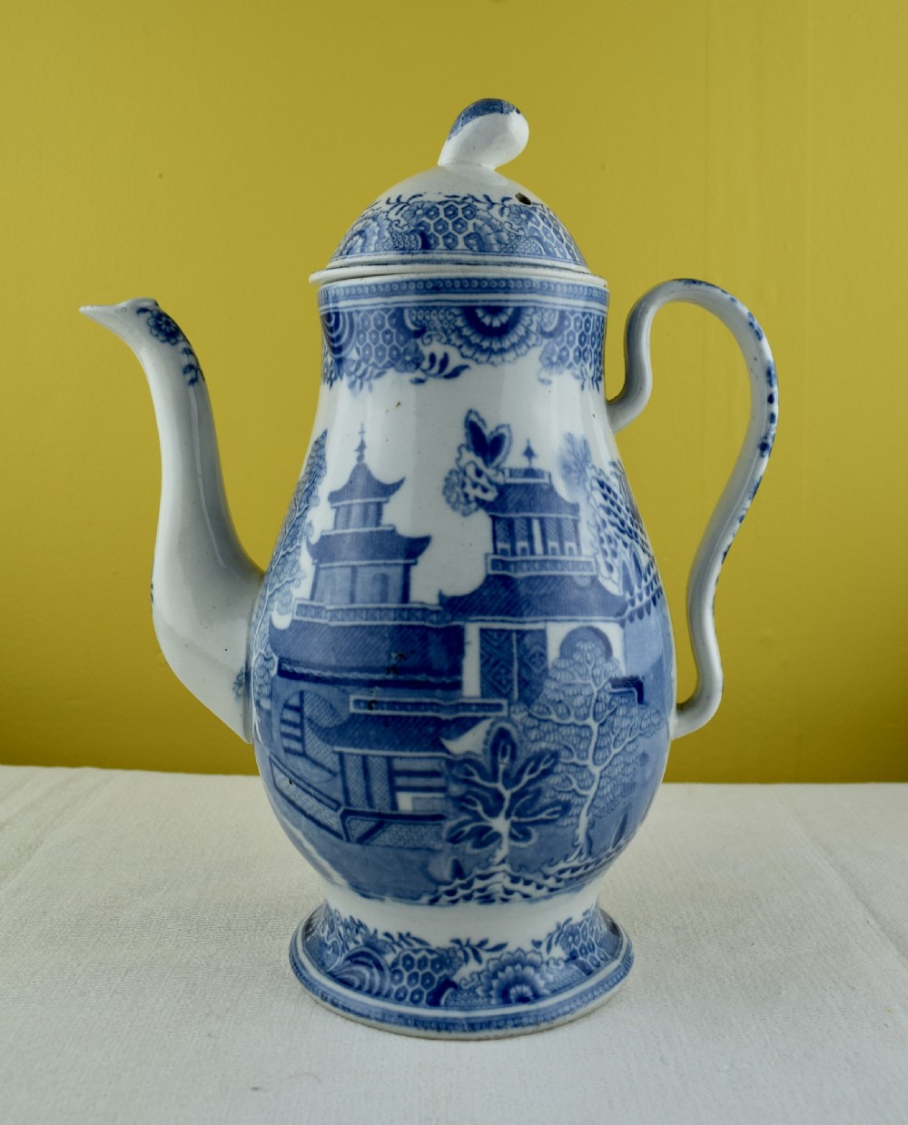 Blue & White Pearlware Coffee Pot, Yorkshire, circa 1790 View VI