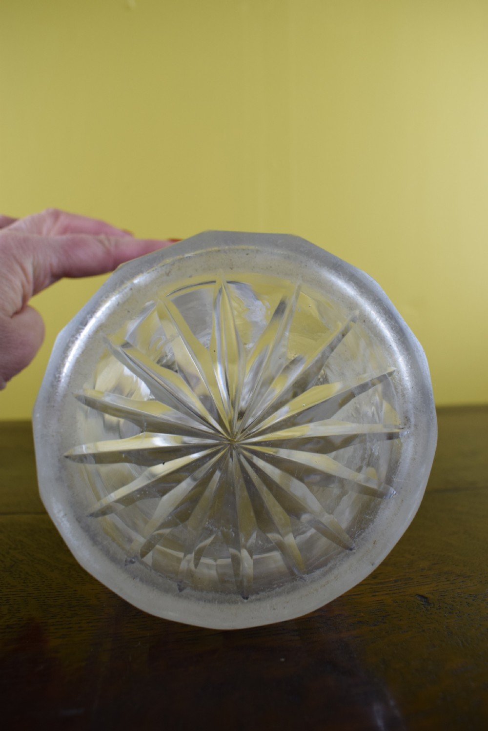 Georgian Cut and Engraved Glass Shrub Decanter View VI