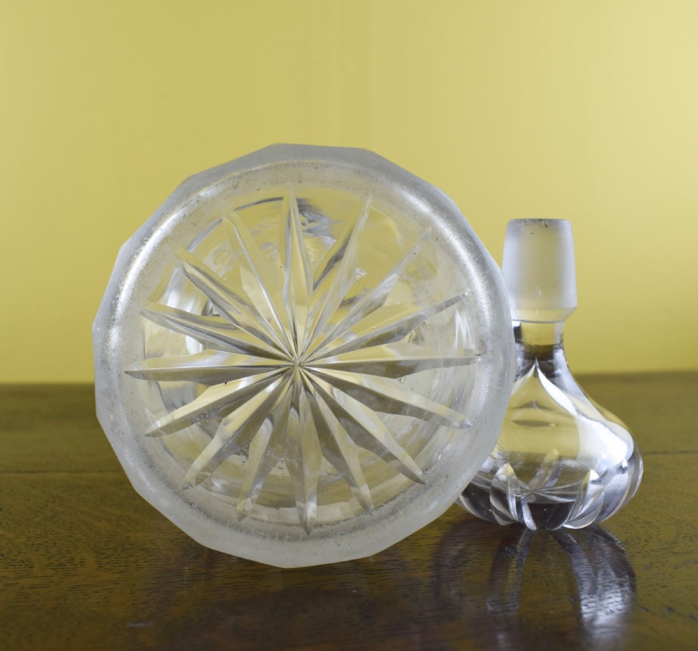 Georgian Cut and Engraved Glass Shrub Decanter View VII