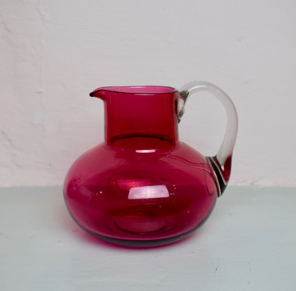 Victorian cranberry glass water jug View II
