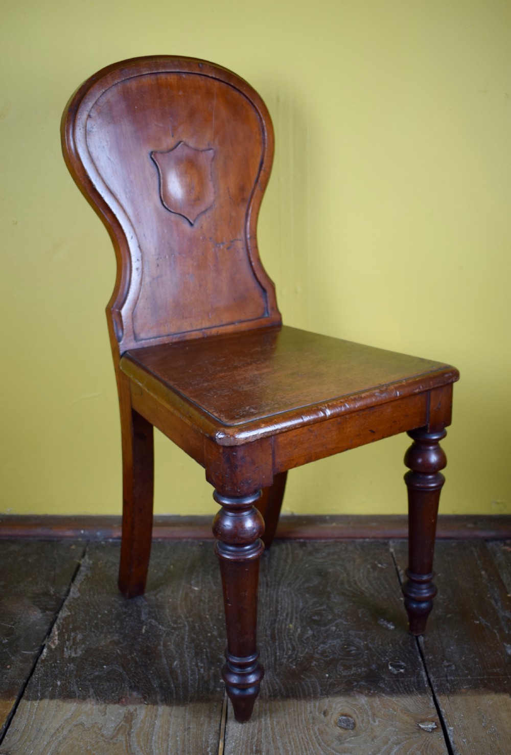 Victorian Mahogany Hall Chair View II