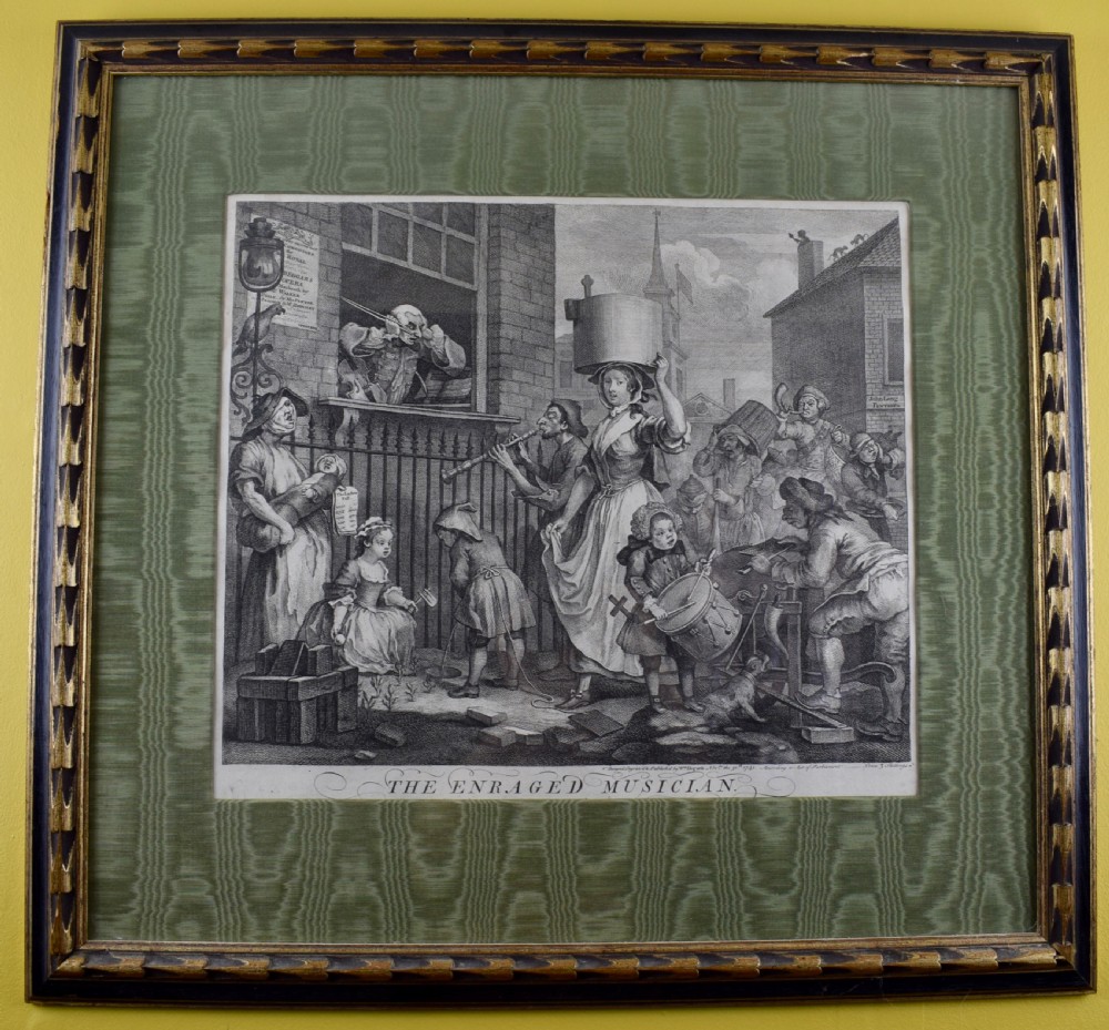 William Hogarth The Enraged Musician Engraving 1741 View II