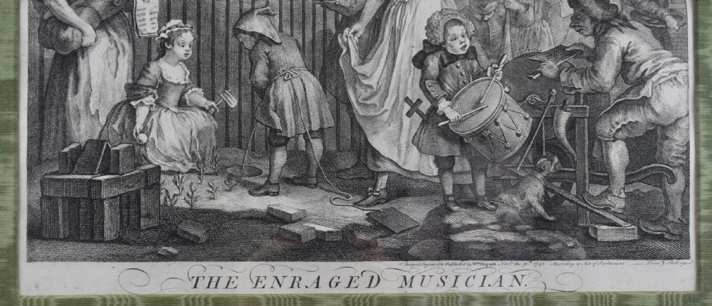 William Hogarth The Enraged Musician Engraving 1741 View III