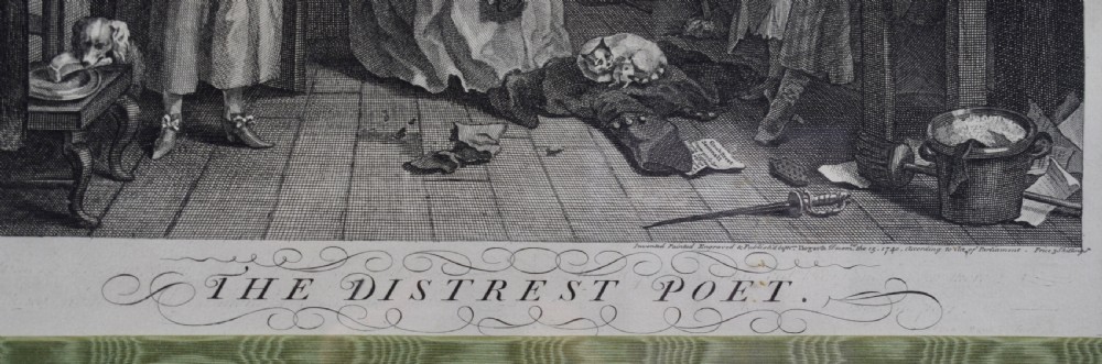 William Hogarth The Distrest Poet Engraving 1740 View IV