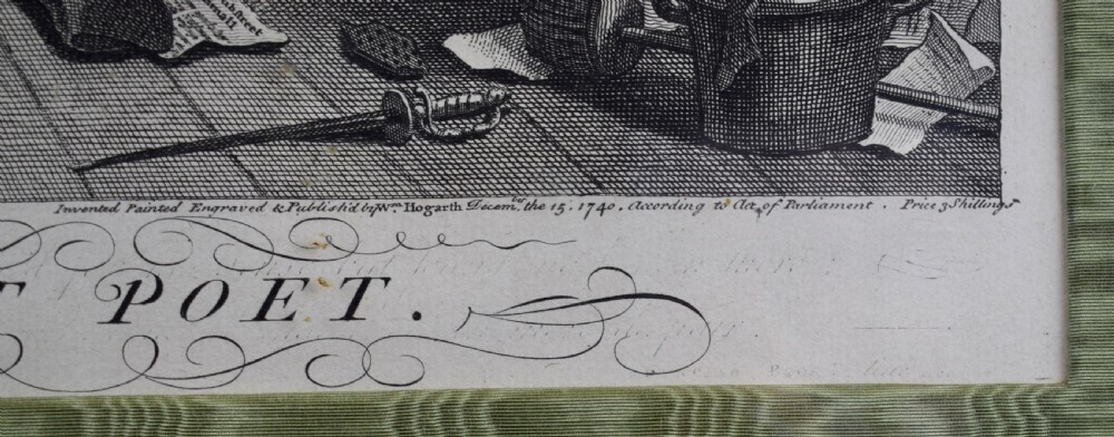 William Hogarth The Distrest Poet Engraving 1740 View V