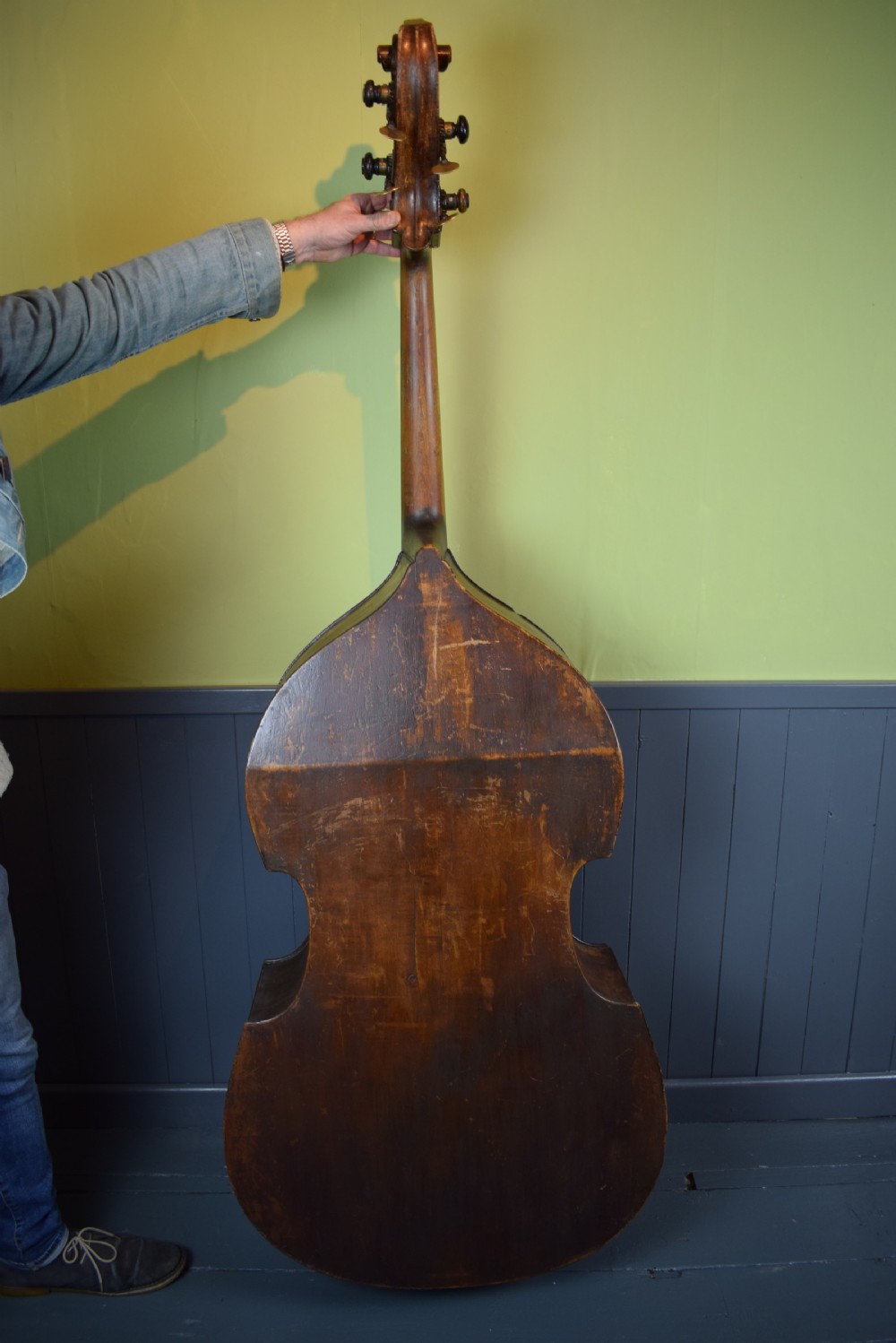Antique 19th century double bass View VII
