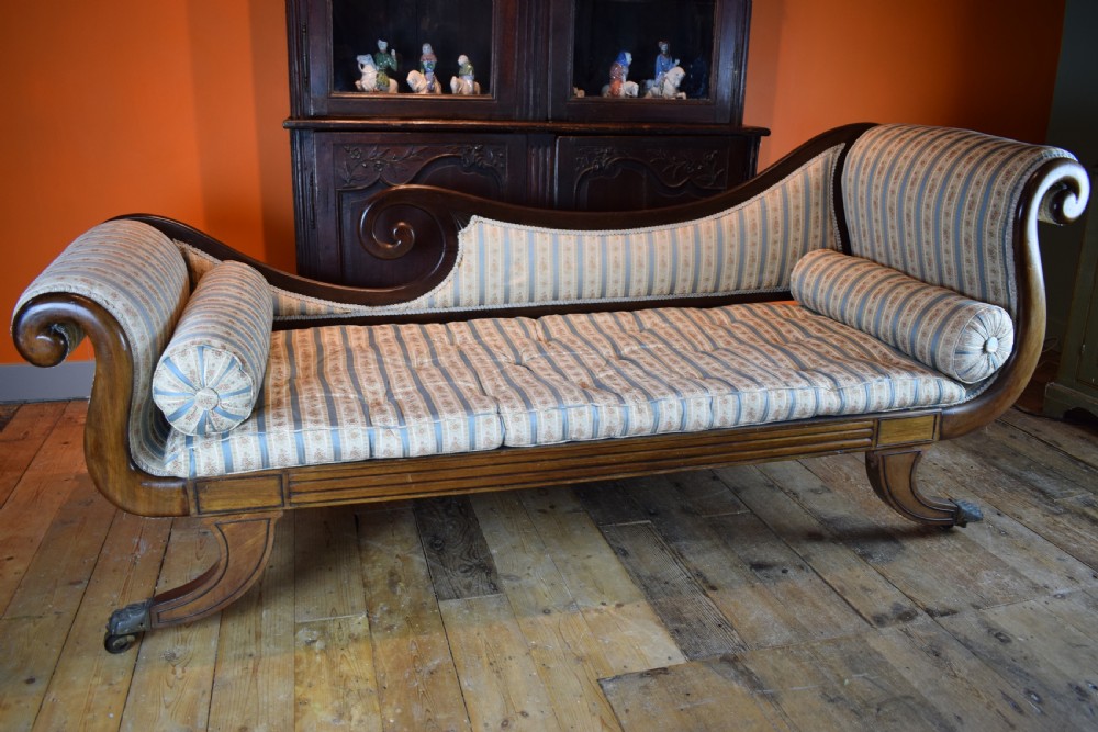 Regency mahogany chaise longue / daybed View III