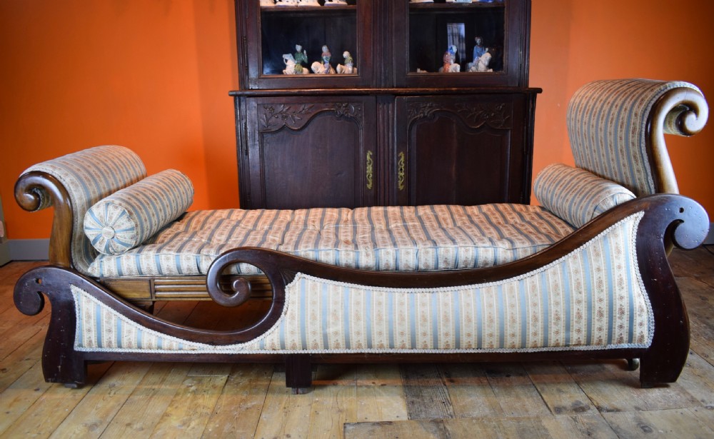 Regency mahogany chaise longue / daybed View IV