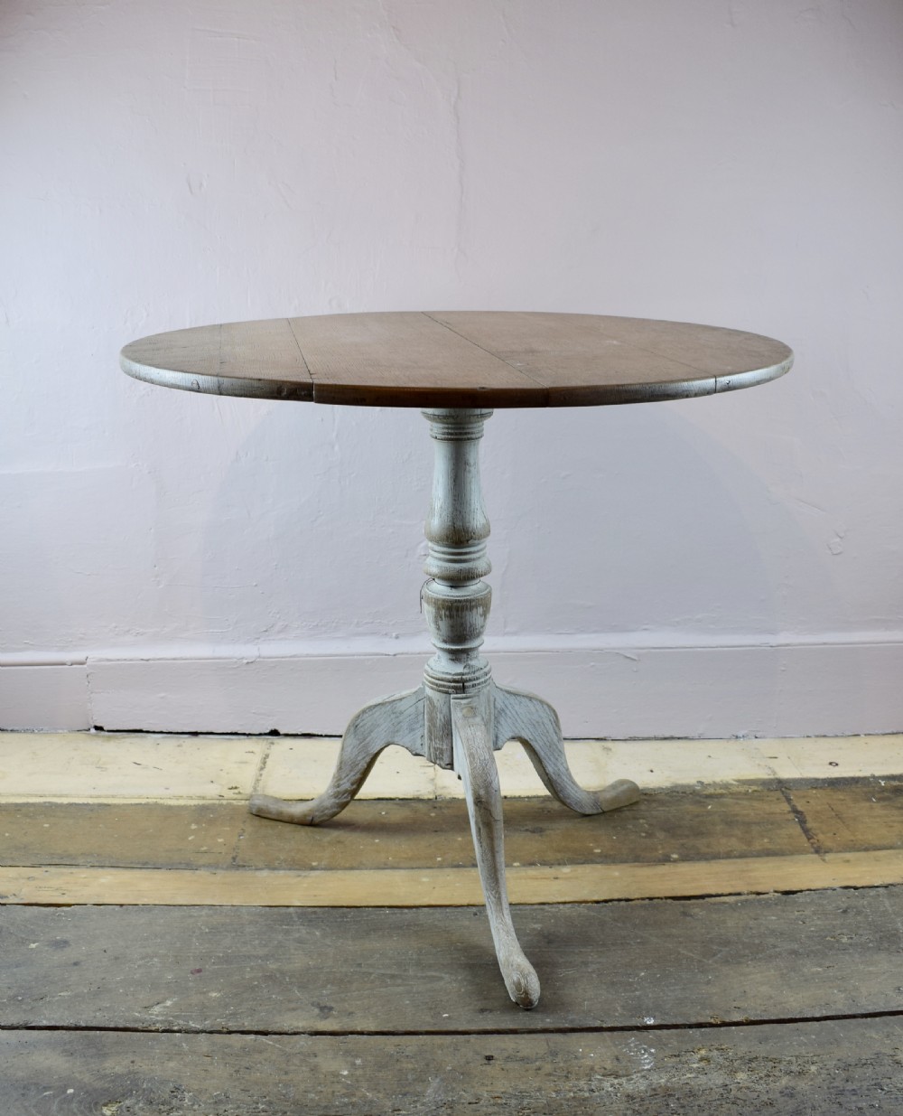 Georgian Limed Oak Tripod Table View III