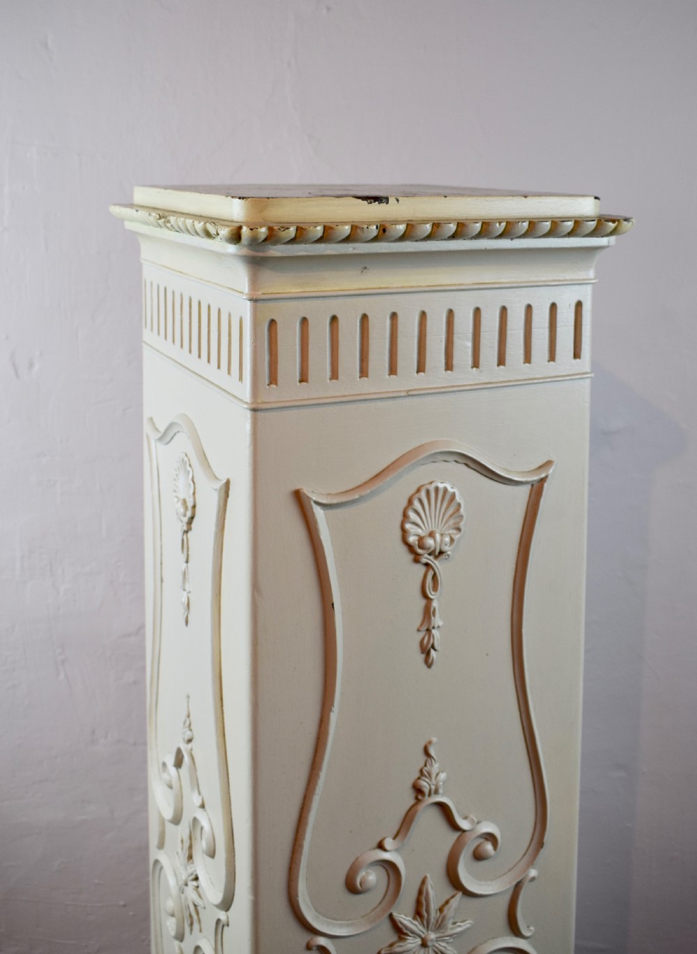 Edwardian Mahogany cream painted pedestal View II