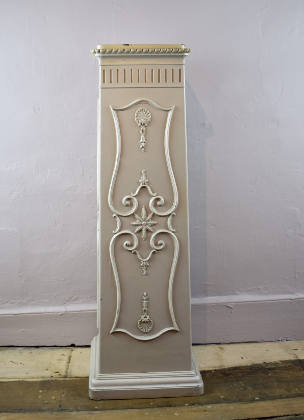 Edwardian Mahogany cream painted pedestal View III