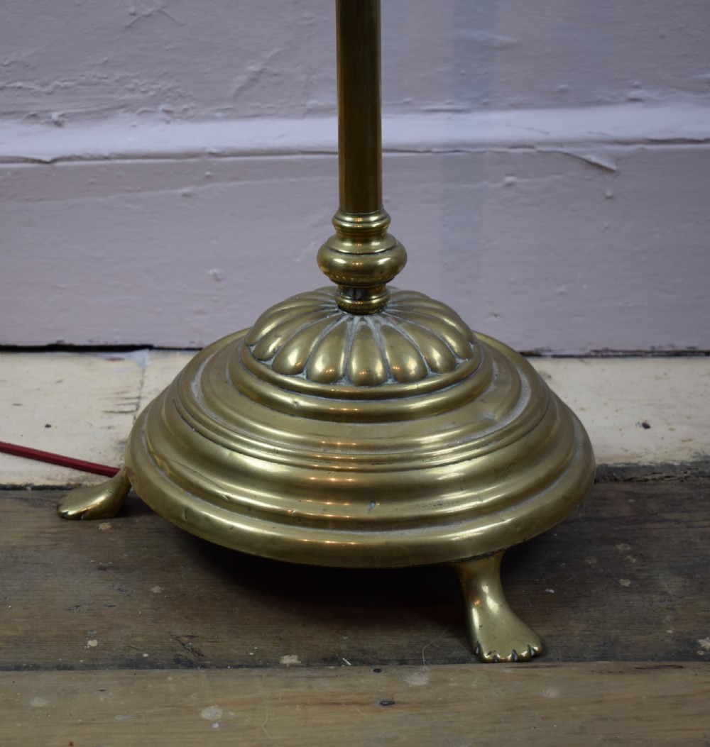 Edwardian Telescopic Adjustable Brass Standard Lamp View II