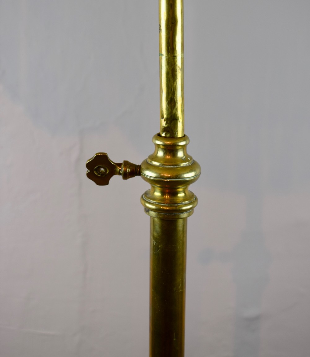 Edwardian Telescopic Adjustable Brass Standard Lamp View III