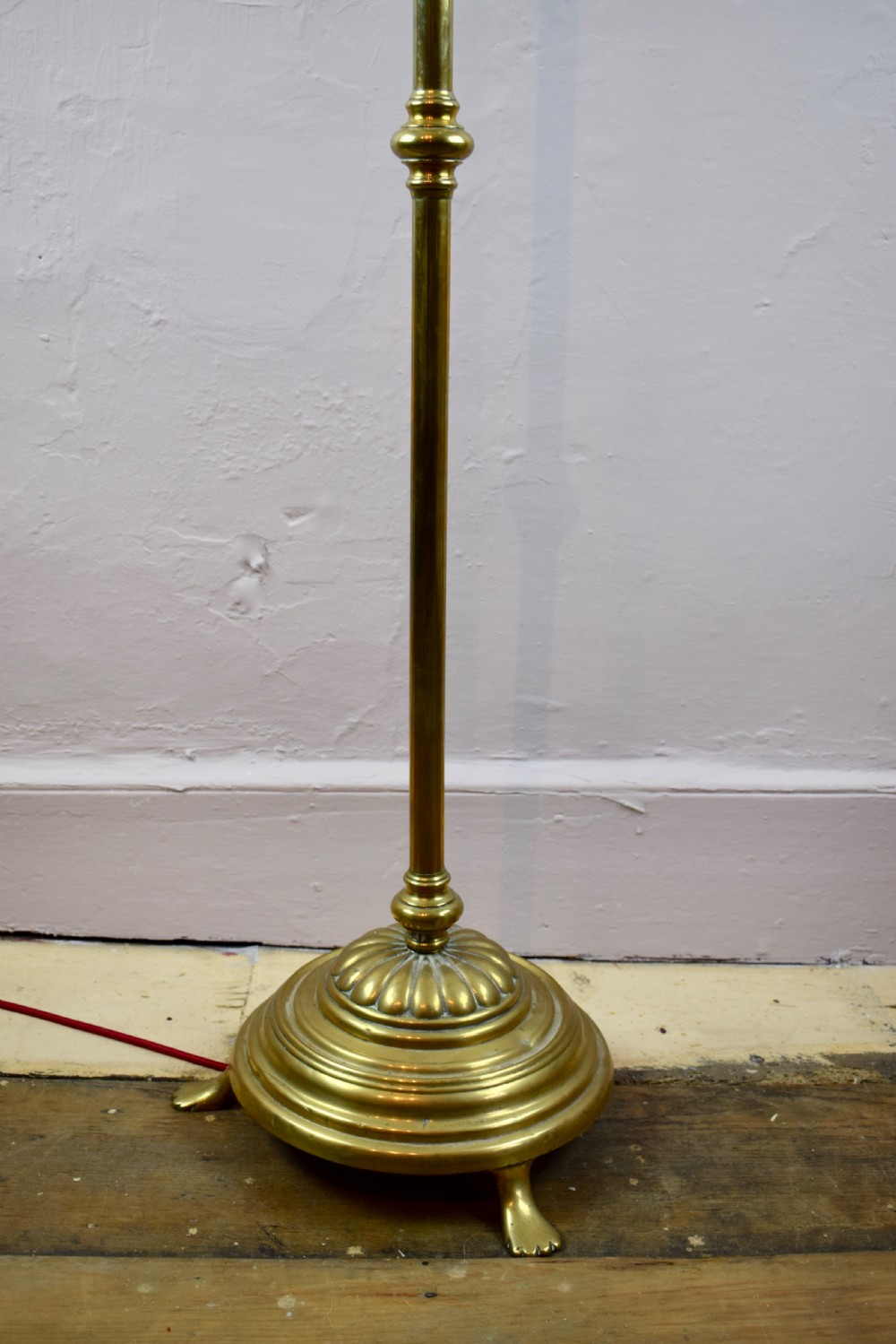 Edwardian Telescopic Adjustable Brass Standard Lamp View IV