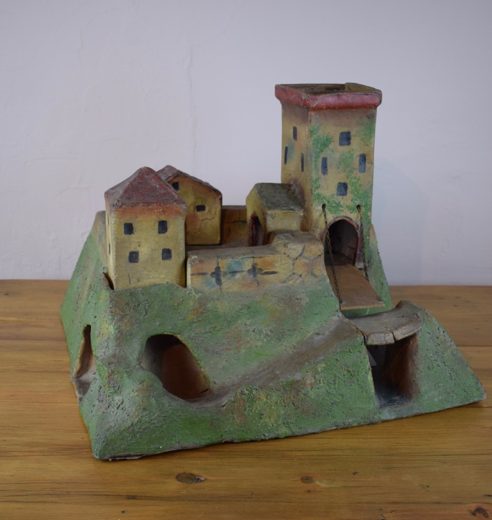 Vintage 1930's papier mache toy model fort View III