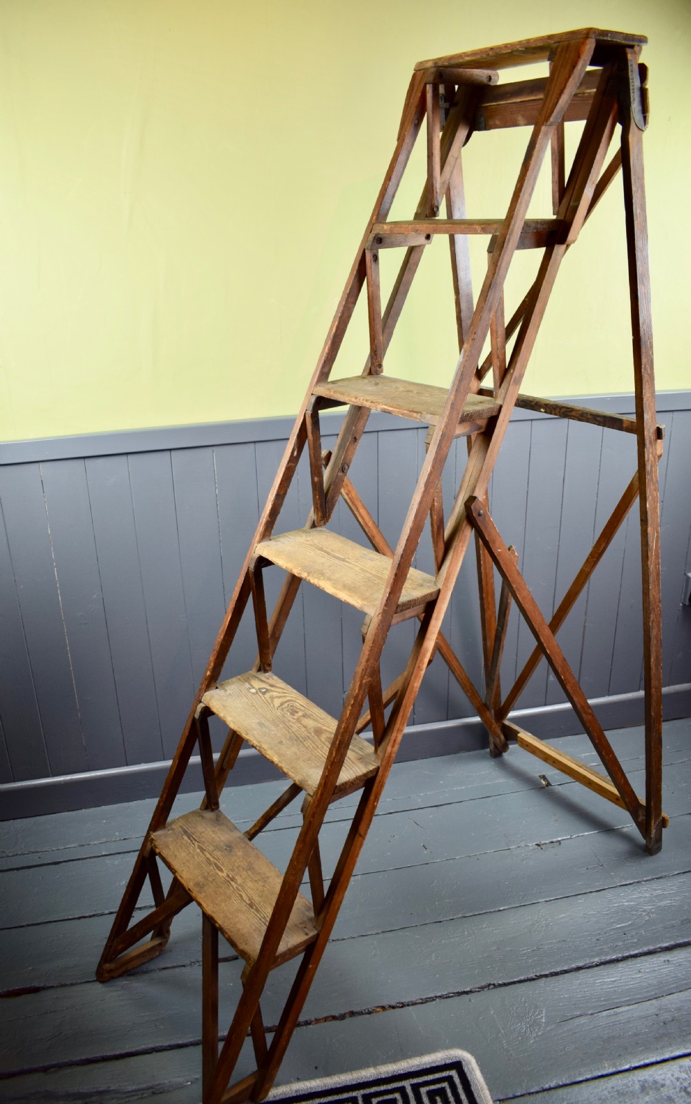 A Jones's Patent Folding Library or Shop Step Ladder dated 1919 View II