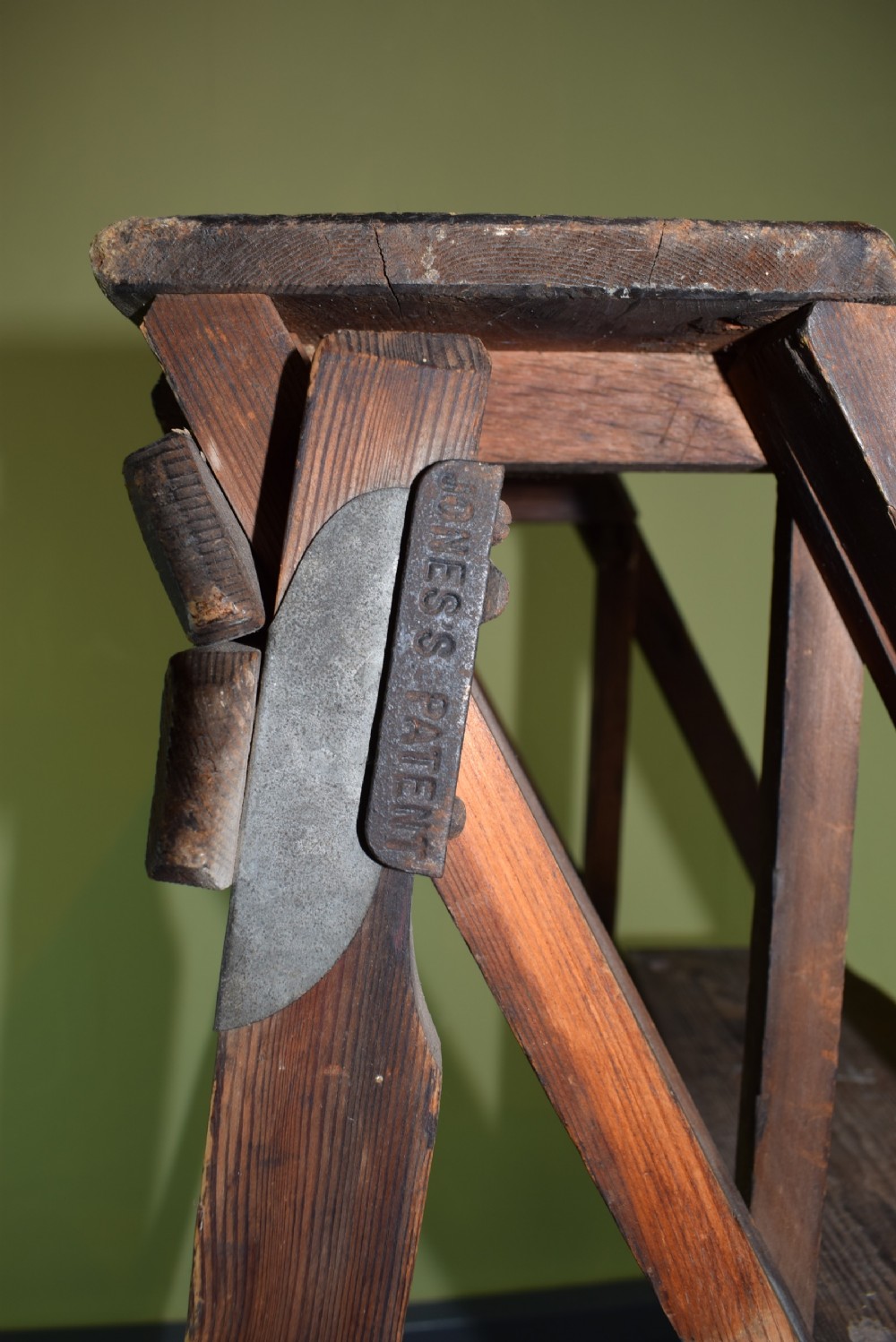A Jones's Patent Folding Library or Shop Step Ladder dated 1919 View V