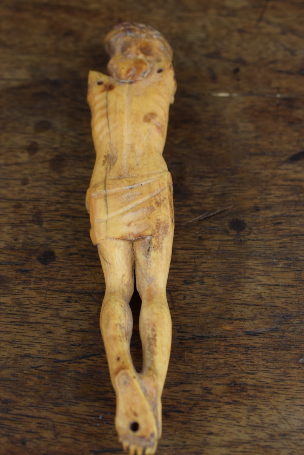 Antique carved ivory Corpus Christi, 16th / 17th century  View V