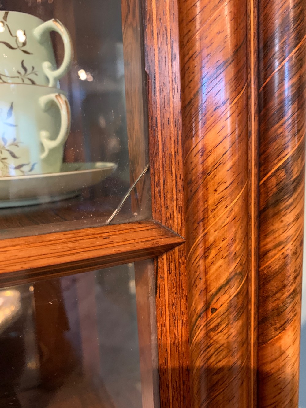 Exceptional Quality Inlaid Rosewood Display Cabinet  View VIII