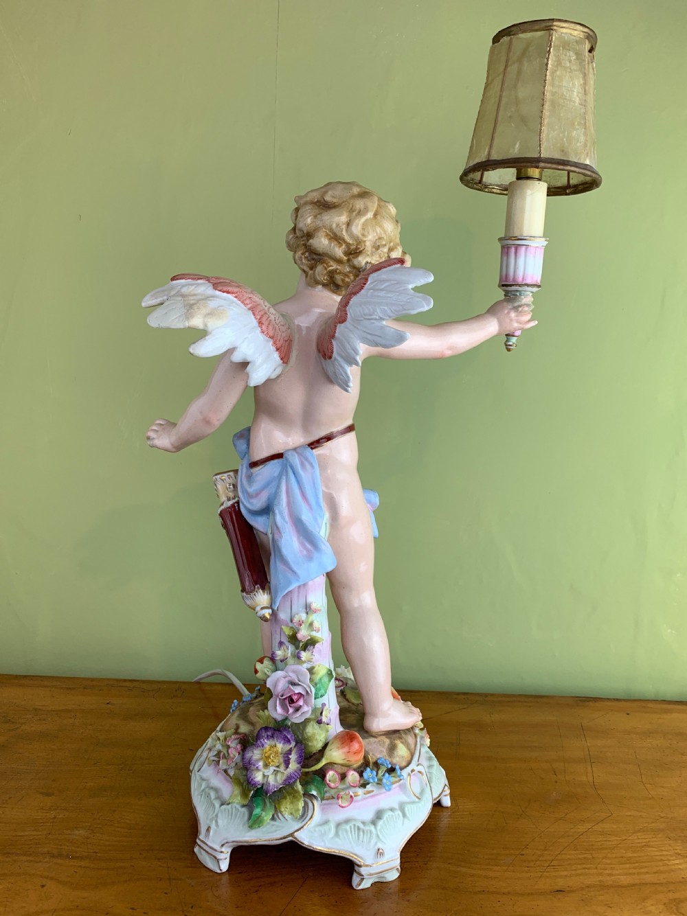 German Schierholz Porcelain Cherub table lamp View XI