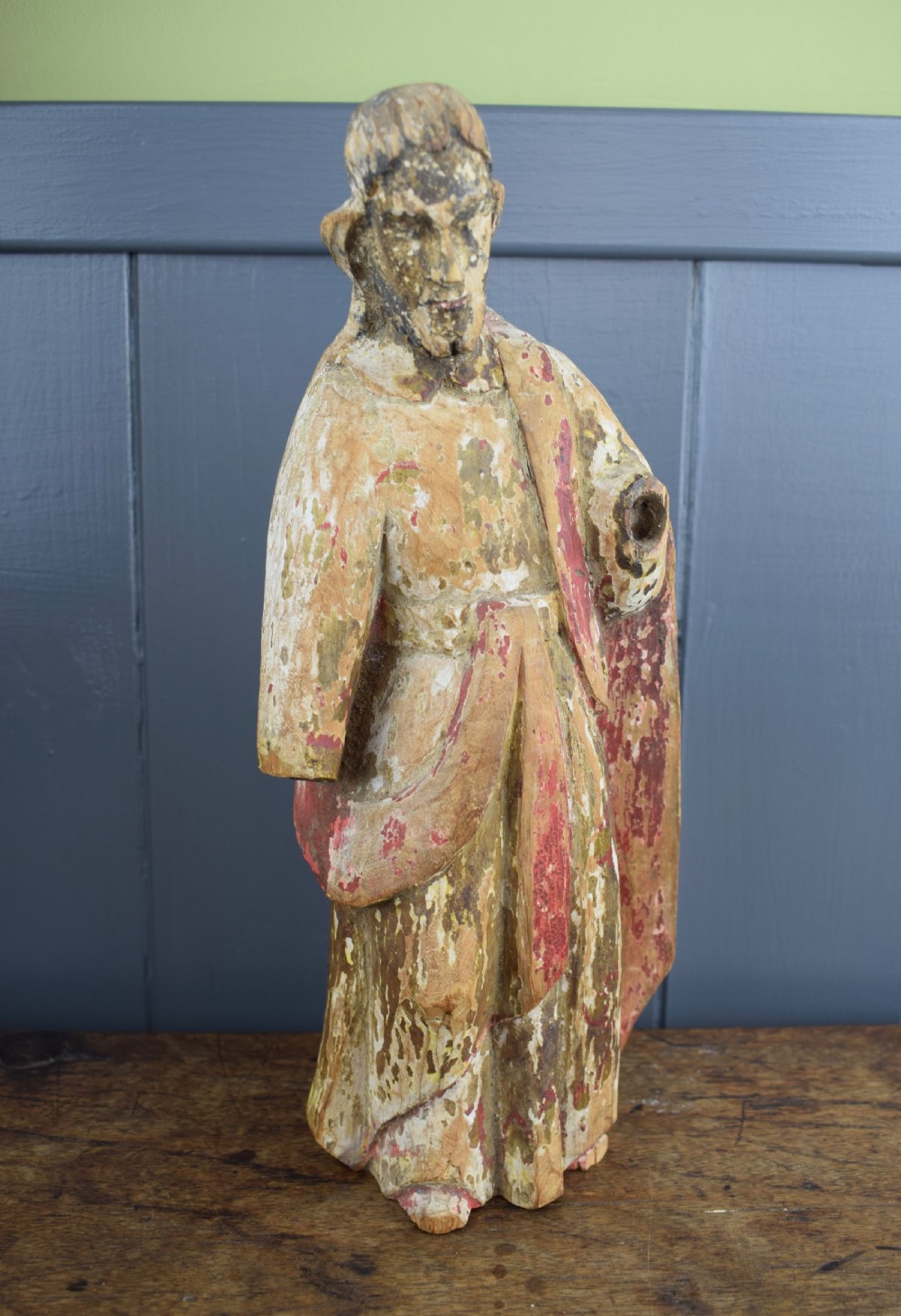 Spanish Colonial Carved Devotional Figure of Christ View II