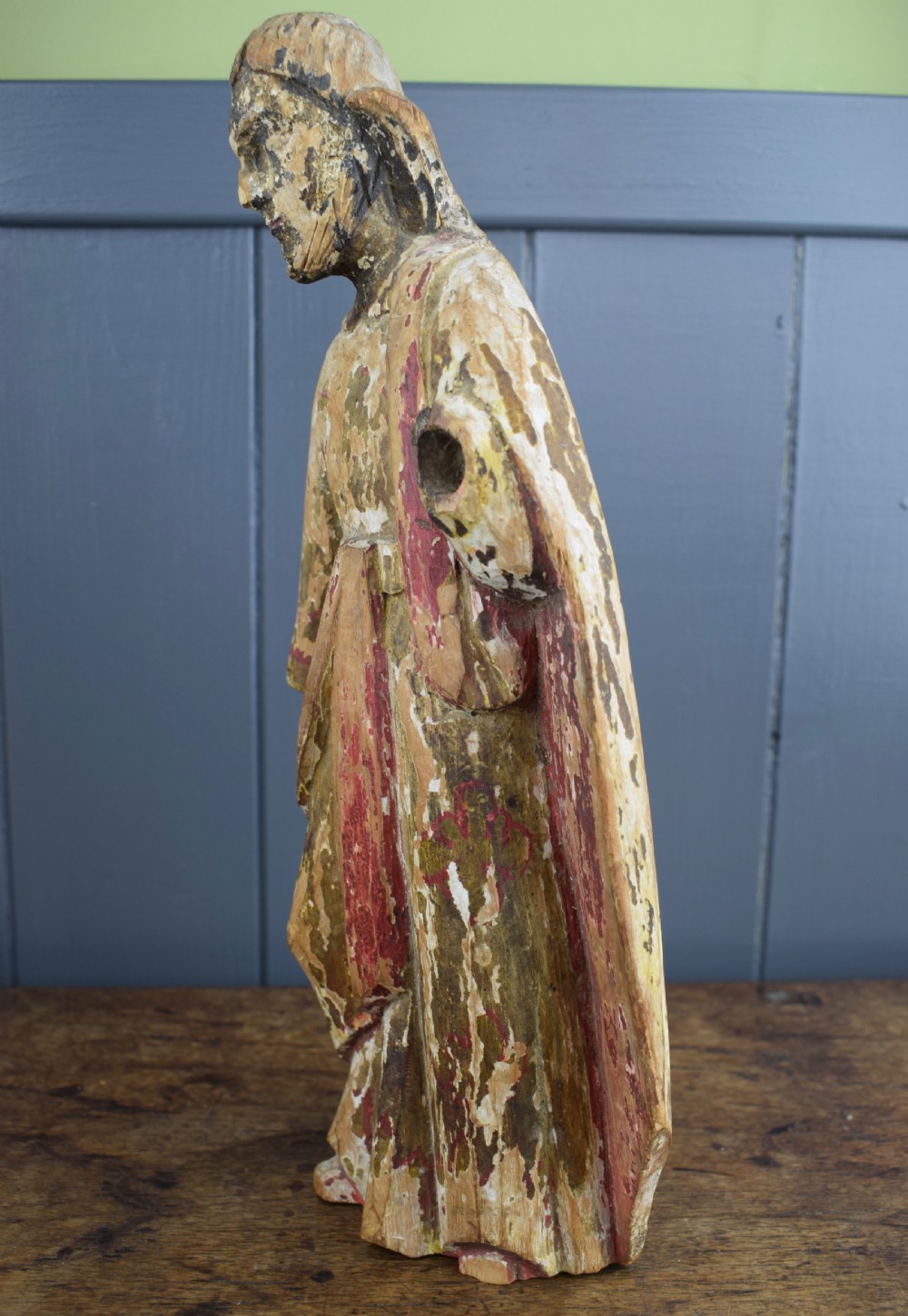 Spanish Colonial Carved Devotional Figure of Christ View IV