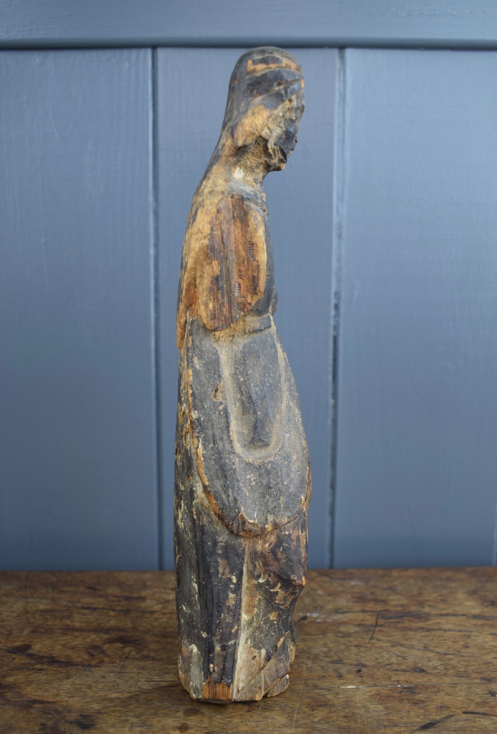 Spanish Colonial carved wood devotional figure of christ View III