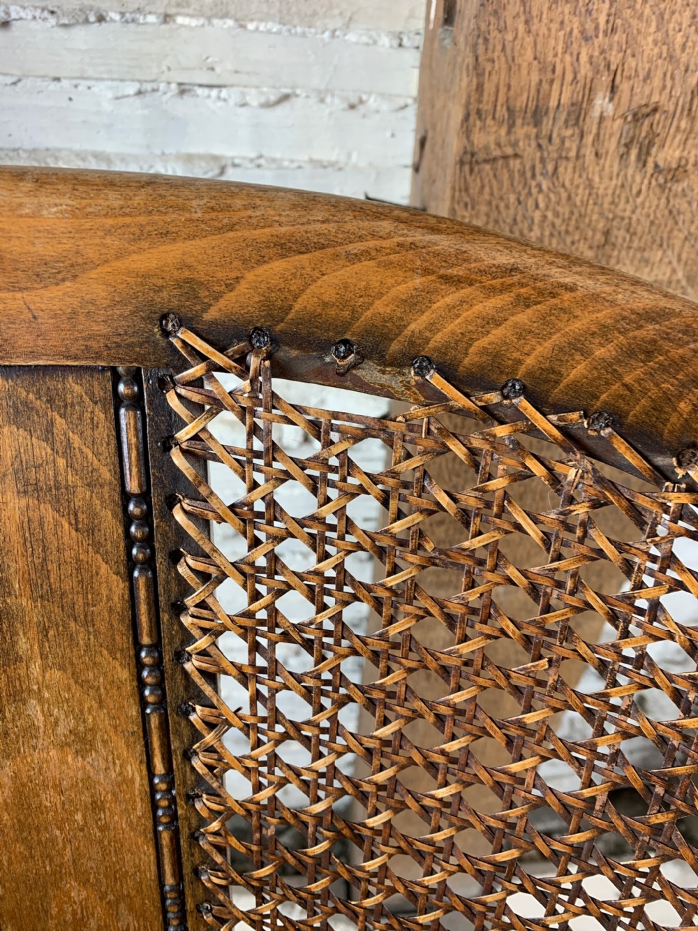 1920's Bergere cane tub back desk chair View II