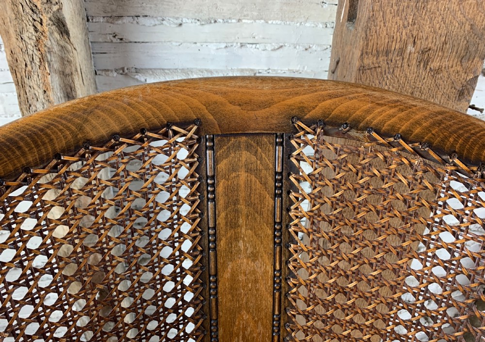 1920's Bergere cane tub back desk chair View V
