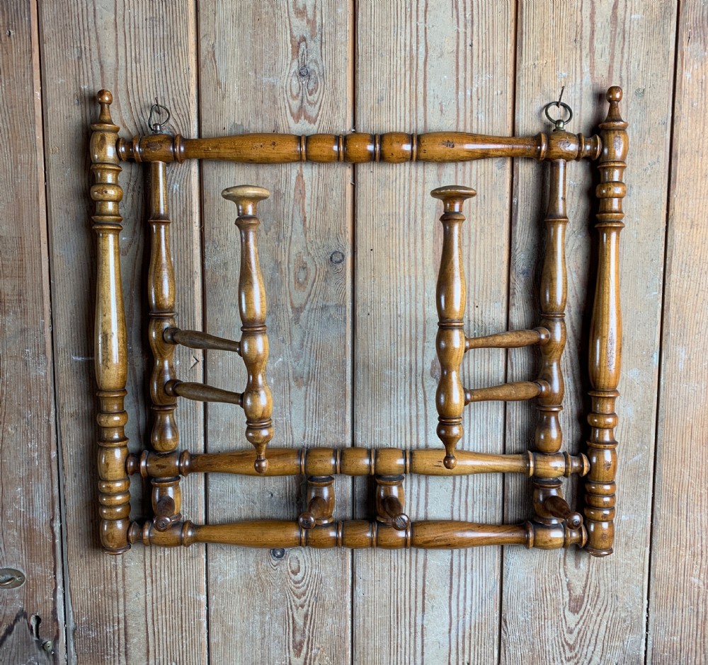 Antique French Faux Bamboo Folding Hat and Coat Stand View II