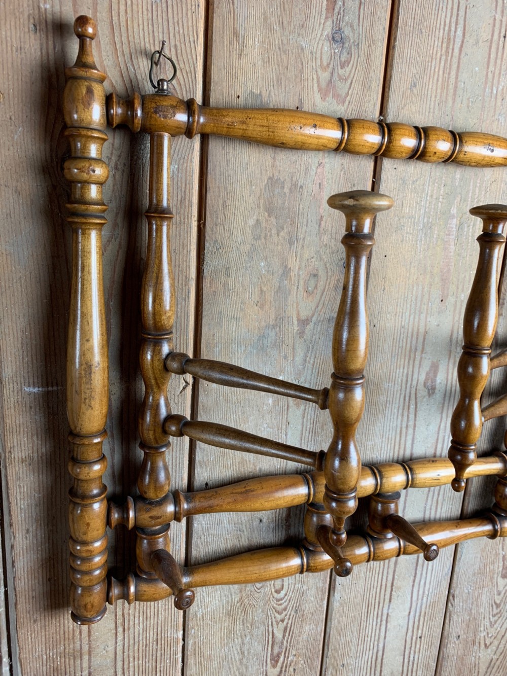Antique French Faux Bamboo Folding Hat and Coat Stand View III