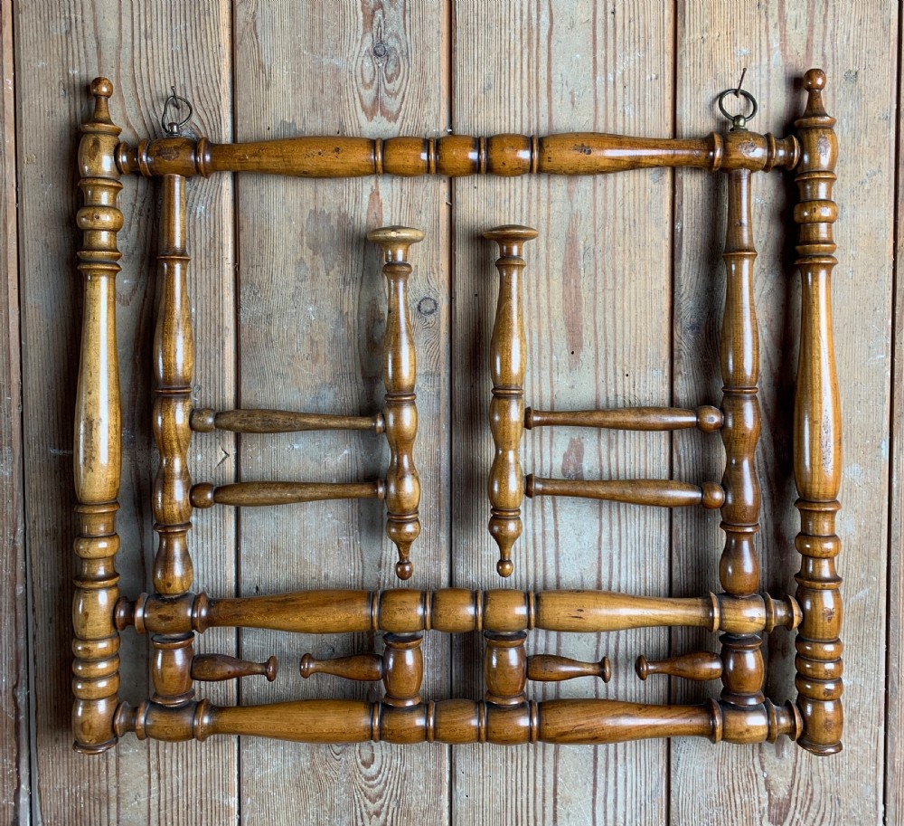 Antique French Faux Bamboo Folding Hat and Coat Stand View IV