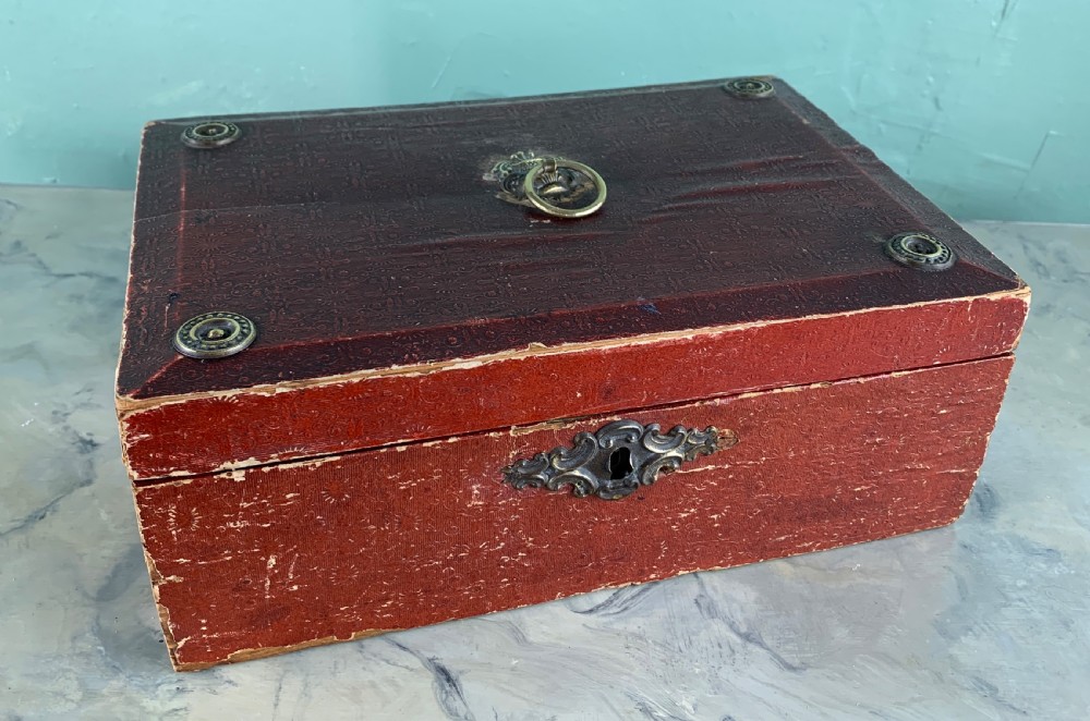 Regency paper covered sewing box View II