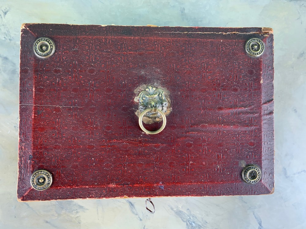 Regency paper covered sewing box View III
