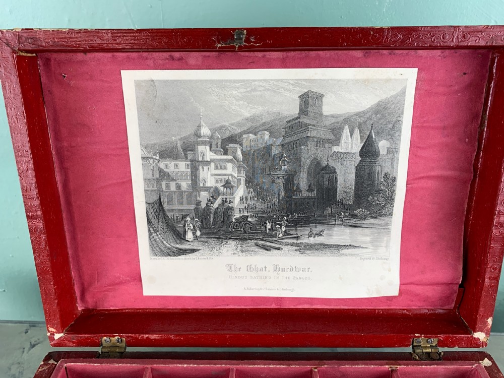Regency paper covered sewing box View IV